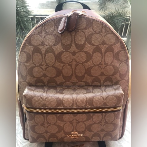 Handbags - Coach  Backpack Charlie Signature Backpack bag - Medium - Purple Accent Design